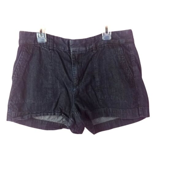 LOFT high rise  dark denim shorts - Picture 1 of 9